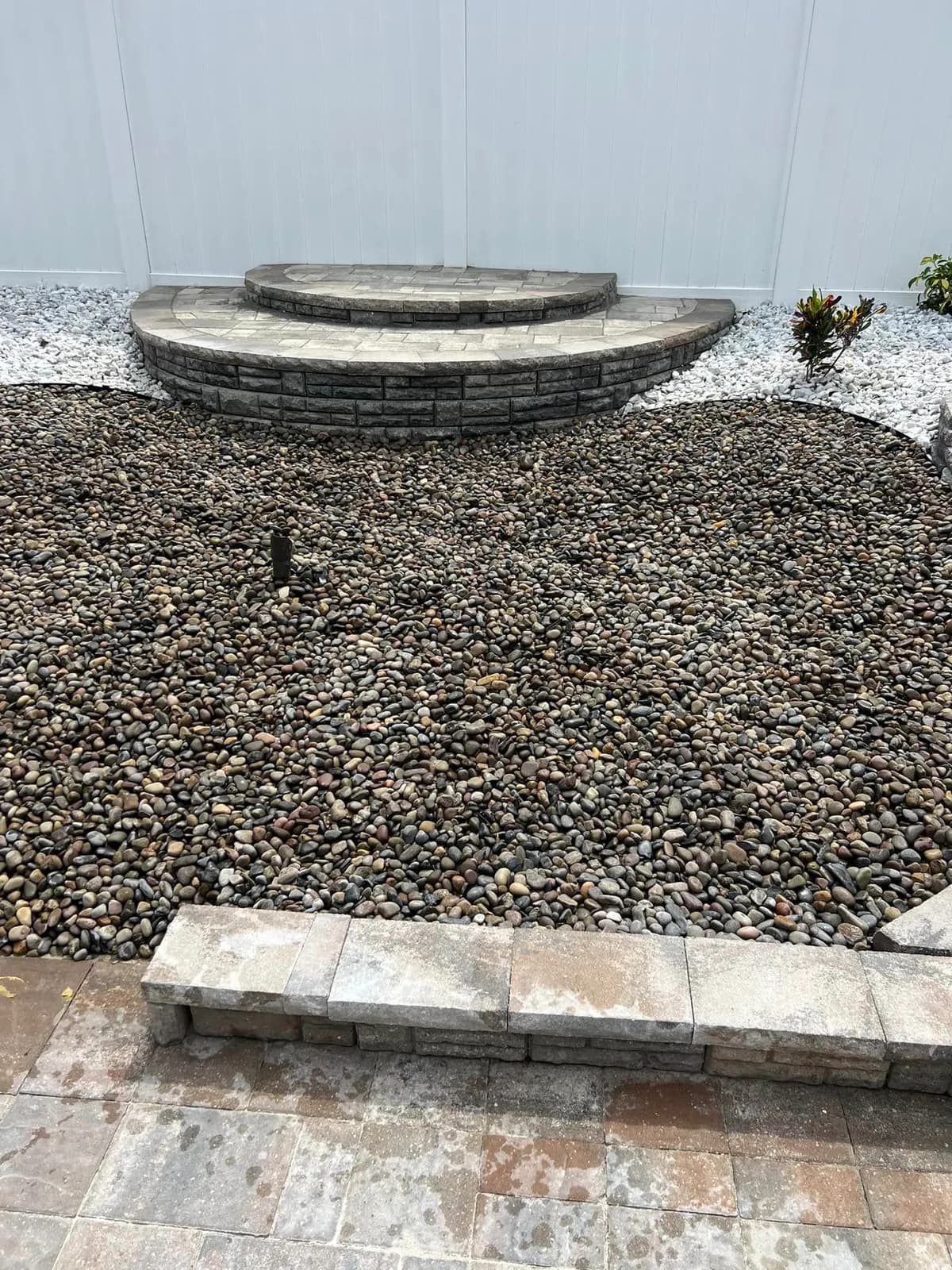 Stone fire pit: patios work by Land & Stone in Belleview, FL